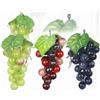 XHWOLGARIAN 3 Pezzi Uva Artificiale Realistica in Plastica, per Grappolo, Verde, Nero, Agata, Grappoli di Uva Decorativi, Frutta Artificiale per Decorazione Vino, Matrimonio, Casa, Giardino, Cucina, Fotografia