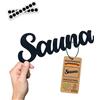 DKWRK3D Targa adesiva per porta della sauna, in plastica, decorazione da parete, scritta Wellness Oasi - Spa World Decoration - Relax - Decorazione da parete - Chill lounge Gombo regalo (M)