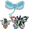 GORGECRAFT 3 Stili Strass Perline Applique Cristalli Paillettes Animali Api Libellula Farfalla Decorativa Cucire su Toppe Ricamate Applicazioni per Fai da Te Abiti da Festa Costume Jeans Scarpe