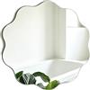 DRERIO - Specchio da Parete Rotondo con Bordo Ondulato 30 cm - Decorativo per Bagno, Lavabo, Soggiorno, Camera da Letto - Montaggio a Parete