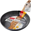 STONELINE Back to Nature - Padella antiaderente, 28 cm, made in Germany, con vere particelle di pietra, tutti i piani cottura, con induzione, senza grassi