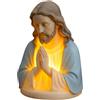Ksikdeg Cristo Gesù Luci Notturne Lampada da Tavolo Decorativa Cattolica Decorazione Domestica Regalo Religioso Lampada Statua Religiosa Unisex Gesù Preghiera Luci Notturne