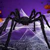 WTZWYFWJ Ragno Peloso,150cm Ragno Peloso Gigante,Con Ragnatela Da 60g E 10 Ragno Piccolo,Decorazione Ragno Di Halloween,Gambe Pieghevoli,Per Halloween, Decorazione Inquietante per Interni, Esterni E Cortili