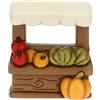 THUN - Presepe 2022 - Statuina Presepe Banco Frutta in Ceramica Decorata a Mano - Linea Presepe Classico - 7,5x4,4x8,5 cm h