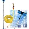 YGLHXDD (4.5m palo -20m tubo) Kit di pulizia del pannello solare, attrezzature per | Palo telescopico per lavavetri, spazzola di pulizia con funzione spray d'acqua