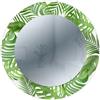 Lupia - Specchio da Parete Rotondo, MIRROR FANTASY TROPICAL GREEN, Design Moderno con Cornice Stampata in Legno, Adatto a Ingressi e Soggiorni, Decorazioni da Parete Moderne, diametro 65 cm