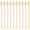 Beebeecraft 1 Scatola da 20 Pezzi Catena di Estensione per Collana da 70mm Placcata in Vero Oro 18K Chiusura di Estensione per Braccialetti Catene di Estensione con Chiusura A Moschettone per Collane