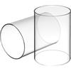 FUNOMOCYA Porta Candele in Vetro 2 Pezzi, Tubo Trasparente per Candela | Manicotto per Portacandele, Proteggi Candela Vetro, Parafiamma Vetro Candele