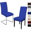 BalladHome Coprisedie con schienale 2 pezzi Elasticizzato Copertura della sedia bi-elastico per una misura universale, Coppia spandex Coprisedia molto facile da pulire e di lunga durata (2 Pezzi, Blu Reale)