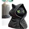 Generic Decorazione Gatto | Scultura Gatto in Resina con Mantello,Decorazione da Collezione per Tavolo Interni Scaffale Scrivania | Halloween