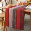 Hanrunsi Runner Capodanno Rosso Natalizio da Tavolo Runner Da Tavola Moderni Venature Del Legno Retro in Plancioa Runner Da Tavola Di Per Decorazioni Per La Casa Tovaglia Per Feste Di Matrimonio 33 x 183 cm