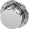 TRMPLX Timer cucina meccanico a forma di uovo, modello magnetico senza bisogno di batterie, corpo in acciaio inossidabile con allarme sonoro, pratico promemoria per uso domestico, venduto singolarmente