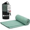 NARCISO Asciugamano Palestra Ideale come Telo Mare Microfibra si Asciuga Rapidamente, Asciugamani Uomo Donna per Pilates, Spiaggia, Viaggio, con Comoda Sacca per il Trasporto (90x170cm, Verde Acqua)