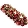 COM-FOUR® Corona dell'Avvento oblunga, candeliere di Natale per 4 candele | portacandele - composizione dell'Avvento - portacandele