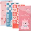 Xialvyu Set di 4 asciugamani per bambini, 25 x 50 cm, in cotone | Set di asciugamani per pulire il viso, motivo cartone animato colorato