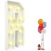 Garbenat Lettere luminose a LED, 91,5 cm, gigantesche lettere luminose, decorazione 3D, luci con 10 lampadine a LED, luce calda, lettere luminose, lettere per compleanni, anniversari e feste (R)