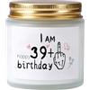 Bolosa 40° compleanno donne candele profumate in vetro lavanda, 39 + 1 - Regalo per il 40° compleanno, 40° compleanno per donne, regali di compleanno per mamma, compleanno anniversario (lavanda