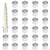PH PandaHall 40 mini portacandele da 1,2 cm, in alluminio, protezioni antigoccia, contenitori per candele per matrimoni, Natale, candele, decorazioni per feste