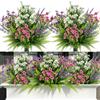 DabbOo 12 PCS Fiori Finti da Esterno Piante Artificiali da Esterno Fiori Finti da Balcone Resistenti Alle Intemperie Adatti per Balconi, Giardini, Fioriere e Davanzali