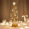 Pandora410004 Nome personalizzato Cappello di Natale LED Albero di Cristallo Luce Desktop Metallo Albero di Natale Luce di Cristallo Albero di Natale Regalo Decorativo (Cuore - Nome)