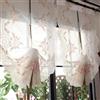A.Monamour Tenda Corta per Finestra Piccola Tende A Pacchetto Roman Shades Pizzo Voile Trasparente Con Ricamo Floreale Tenda a Pannello a Vetro da Cucina Bistrot Caffè Mezza Mantovana Tendina