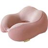 Cozy BoSpin Cuscino da viaggio - Cuscino per il collo da viaggio, cuscino di supporto portatile in memory foam, comodo e leggero, per campeggio, cuscino per dormire (rosa)