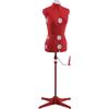 Singer manichino in Tessuto e Schiuma, Colore: Bianco/Rosso, 42,5 x 22,5 x 35 cm