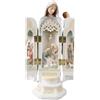 LearnLyrics Rappresentazioni della Natività Figurina Resina Artigianale Intagliata 3D | Presepe Natalizio per Interni Per Famiglia Interno Esterno Casa Giardino Soggiorno Decorazione e Mostra