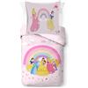 Jay Franco Kids Disney Princess - Set Copripiumino Singolo Super Morbido con Federa, SOLO COPRIPIUMINO (Imbottitura non Inclusa), Rosa, 2 Pezzi