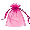 Generic 50 sacchetti in organza per bomboniere, feste, gioielli, sacchetti a rete con coulisse per confezioni regalo (5 cm x 7 cm, fucsia)