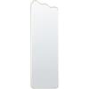 Beliani Specchio da parete moderno con cornice in metallo e ferro di forma irregolare per il soggiorno 45 x 145 cm Bianco