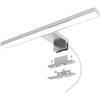 DEELUX Lampada a LED per specchio da bagno,30 cm,400lm,Bianco Neutra 4000K | Lampada Specchio Bagno,5W Bianco Neutra 4000K,3 in 1 montaggio 230V,piastra di serraggio su specchio/armadio/illuminazione