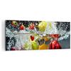 ARTTOR Quadri Moderni su Tela 120x50 cm Stampe da Parete Cucina - 2972 | Frutta Acqua Splash Quadro Decorativo Grande 1 pezzo Soggiorno Camera da Letto Arte da Parete Decorazione da Parete ARTTOR