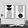 Sarah Duke Set di 2 poster astratti da parete, in bianco e nero, set di immagini moderne su tela, per soggiorno, linea artistica, senza cornice, per camera da letto (30 x 40 cm)