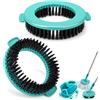 sitarcmin 2 spazzole di ricambio per Leifheit Clean Twist Disc Mop Ergo, Ø 15,8 cm, setole rotonde, setole dure, spazzola rigida per la pulizia delle macchie per cucina, bagno