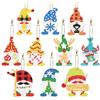 Nirecu 10 Pezzi Nano Diamante Pittura Natale Set,5D Diamond Painting Portachiavi Ciondolo per Bambini,DIY Diamante Pittura Portachiavi a Doppia Faccia per Decorazione Alberi di Natale
