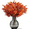 LEIMEND Fiori Artificiali Autunnali Gipsofila Artificiale Fiori Realistici | Gipsofila Artificiale Adatta per Bouquet Fai Da Te Giardini Composizioni Gloreali e Decorazioni (Arancione, 12 Steli)