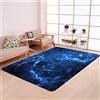 Morbuy Tappeto Salotto Grande Pelo Corto Moderno, Moquette Antiscivolo Cielo Stellato 3D, Grandi Dimensioni Soggiorno Bambini Camera da Letto Decorazione Tappeti (150x200cm,Stella Blu)