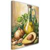 Feeby Quadro Su Tela - Quadri Camera Da Letto - Stampa su Tela - Avocado Olio d'oliva Cipolle Cibo - 30x45 cm - Decorazione per Soggiorno e Camera Da Letto