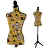 Mendler Manichino sartoriale busto donna T222 fibre di vetro con treppiede - giallo con fiori