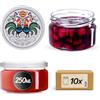 KADAX Set di 10 vasetti per marmellata in vetro 250ml Ø82 - tappo a vite ermetico, per marmellate, miele, confetture e bomboniere