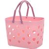 BYUTFA Cestino portaoggetti Cestino portaoggetti in plastica con Manici Cestino per Doccia Cavo con Fori Organizer per Bagno Tote Borsa da Toilette Cestino