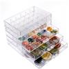 MiDube Rockbox 5 Cassetti 84 Scomparti 3 Misure Trasparente Per Diverse Pietre