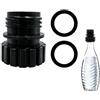 Orizizhic Adattatore per bottiglie di vetro compatibile con bottiglie di vetro Sodastream Terra, Crystal 0,7 l e Duo Terra Sodasteam Maker, bottiglia di vetro Soda Quick Connect, adattatore Stream con cilindro