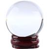 Outbit Sfera di cristallo trasparente 40 mm al quarzo naturale chiaro magico cristallo guarigione palla con base per yoga zen meditazione Home Decor