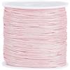 PH PandaHall about45m / Rotolo 0.8mm Filo Nylon Cordino per Gioielli in Nylon Rosa per l'abitudine Tessuto Produzione di Gioielli