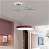 QAZXDRFG Lampada a Sospensione Moderna a LED con dimmer, Grande Braccio Girevole, Rotonda, Lunga 15,7 Pollici, 43 W, cromata, Regolabile, per Isola Cucina, Camera da Letto, Soggiorno