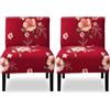 uyeoco 2 Pezzi Coprisedia Senza Braccioli Elasticizzati Accent Copri Poltroncina Stampato Copripoltrona Senza Braccioli per Soggiorno Fodera per Sedia Senza Braccioli Antiscivolo (Color : 15)