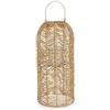 Decor Space Lanterna Nicaragua portacandela a cilindro in rattan, colore naturale (Ø 23 x h 50 cm)