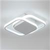 Osairous Plafoniera LED Soffitto Moderna 24W 2880LM Lampadario led Quadrato Soffitto 6500K Bianco Fresco Design Minimalista Plafoniera per Cucina Corridoio Soggiorno Stanza da Letto